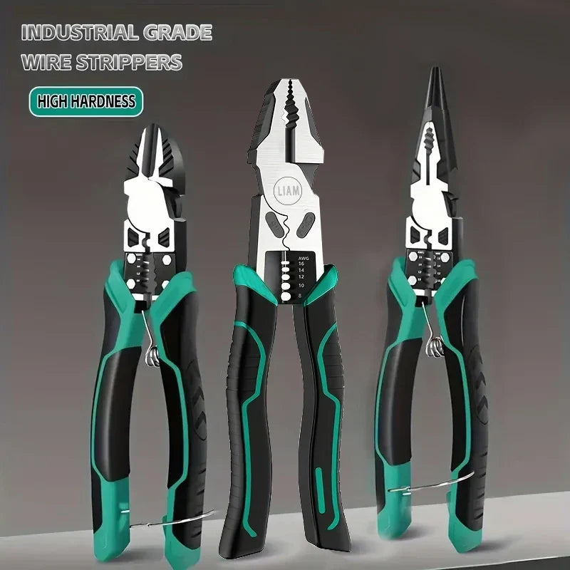 Multifunctional Heavy Duty Alloy Wire Cutters Diagonal Needle Nose Pliers Hardware Tools Universal Electrician Wire Pliers Set