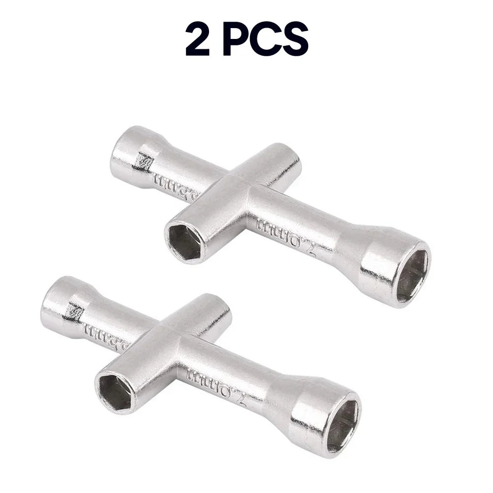 4 in 1 3D Printer Nozzle Tool M2 M2.5 M3 M4 Screw Nut Hexagonal Cross Wrench For E3D V5 V6 Bambu X1 P1 A1 Nozzle Mini Spanner