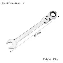 6-24mm Movable Head Ratchet Wrench Double Head Dual-Use plum Blossom Open Mirror Wrench Hardware Tools Automotive Tools Hand Too