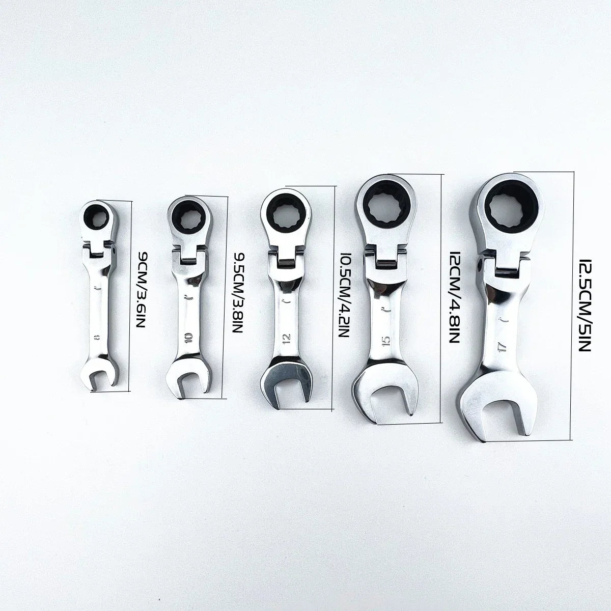 Mini Short Handle Ratchet Wrench With Movable Head Quick Dual-purpose Open End Wrench Hardware Tool Labor-saving Wrench