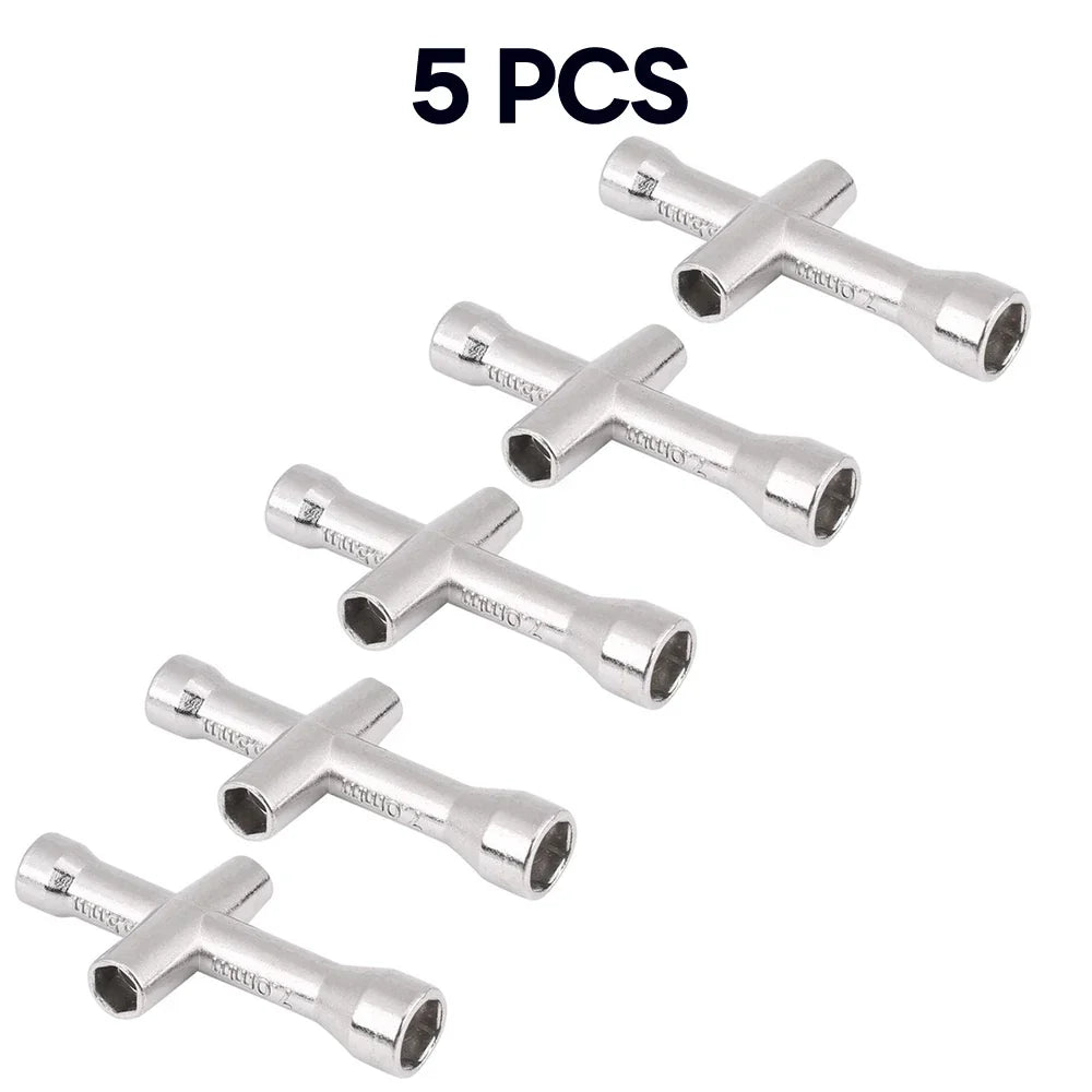 4 in 1 3D Printer Nozzle Tool M2 M2.5 M3 M4 Screw Nut Hexagonal Cross Wrench For E3D V5 V6 Bambu X1 P1 A1 Nozzle Mini Spanner