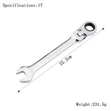 6-24mm Movable Head Ratchet Wrench Double Head Dual-Use plum Blossom Open Mirror Wrench Hardware Tools Automotive Tools Hand Too