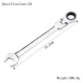6-24mm Movable Head Ratchet Wrench Double Head Dual-Use plum Blossom Open Mirror Wrench Hardware Tools Automotive Tools Hand Too