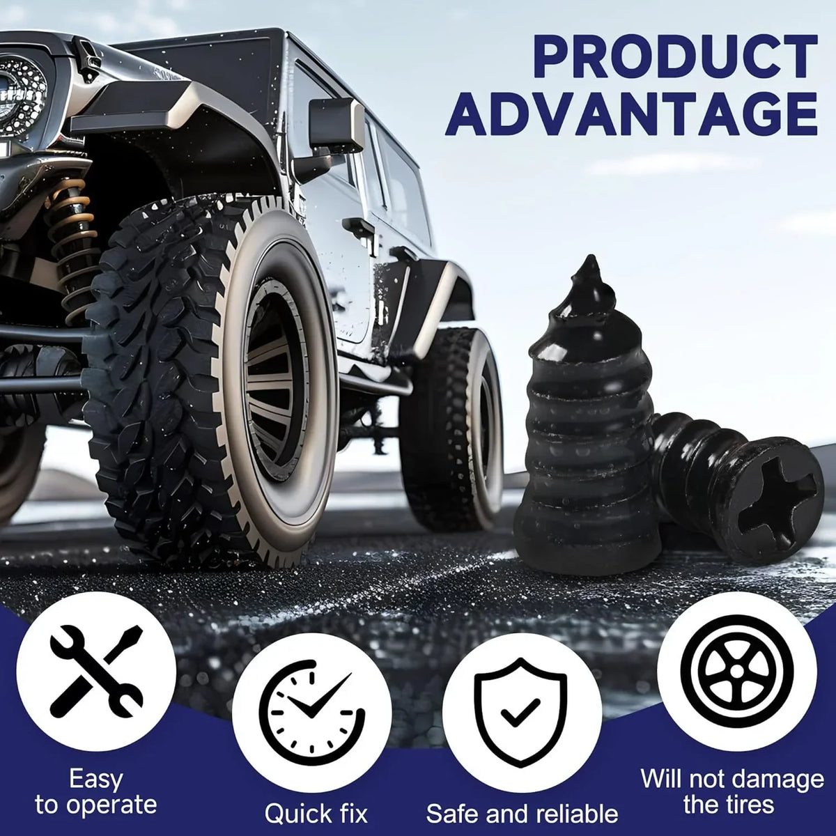 Spiral Tire Repair Plugs Rubber Screw Nails Puncture Patch Kit Quick Fix for Car Motorcycle Bike Vacuum Tires Tubeless