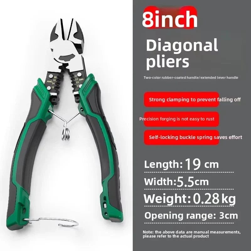 Multifunctional Heavy Duty Alloy Wire Cutters Diagonal Needle Nose Pliers Hardware Tools Universal Electrician Wire Pliers Set