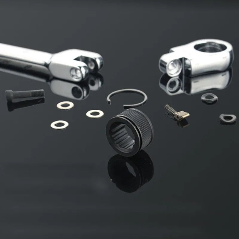 6-24mm Movable Head Ratchet Wrench Double Head Dual-Use plum Blossom Open Mirror Wrench Hardware Tools Automotive Tools Hand Too