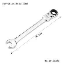 6-24mm Movable Head Ratchet Wrench Double Head Dual-Use plum Blossom Open Mirror Wrench Hardware Tools Automotive Tools Hand Too